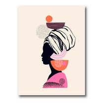 Designart ' Ethnic Portrait of African American Woman ' Modern Canvas Wall Art Print