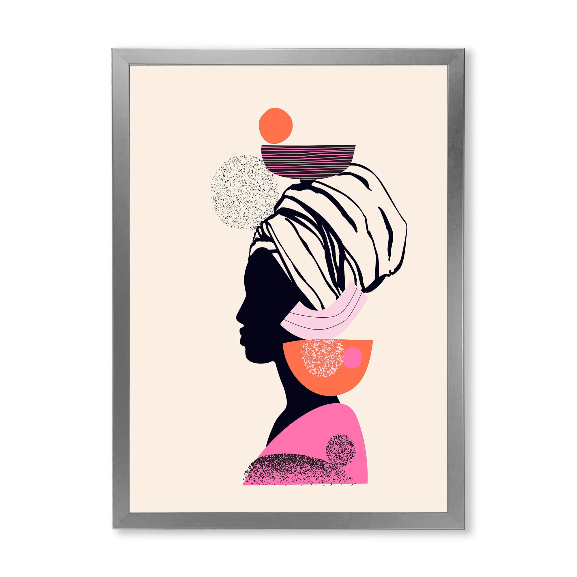 Designart 'Ethnic Portrait of African American Woman' Modern Framed Art Print
