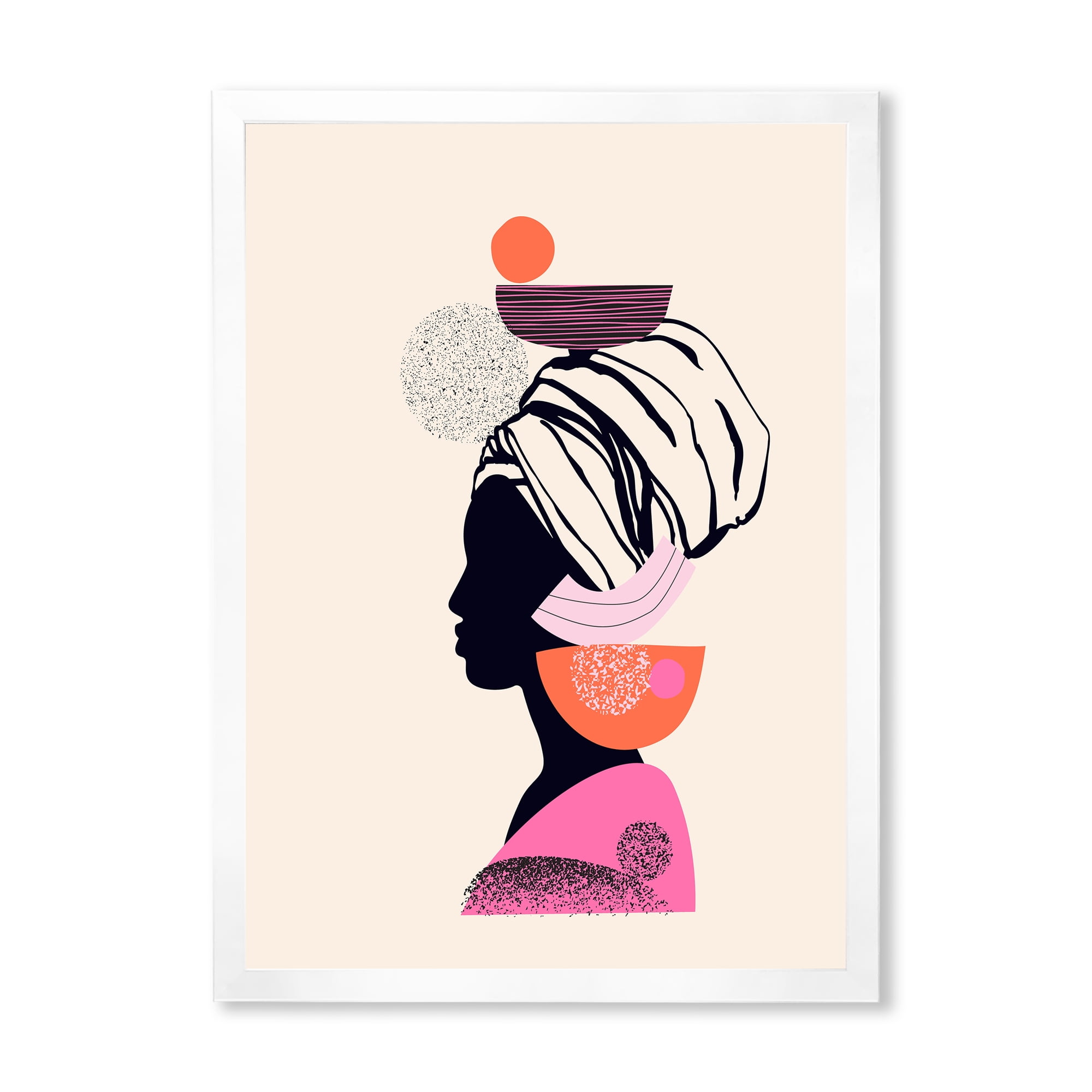 Designart 'Ethnic Portrait of African American Woman' Modern Framed Art Print