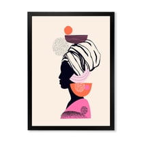 Designart 'Ethnic Portrait of African American Woman' Modern Framed Art Print
