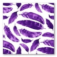 thumbnail image 1 of Designart ' Ethnic VIolet Feathers On White ' Bohemian & Eclectic Canvas Wall Art Print, 1 of 4