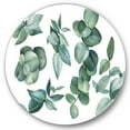 thumbnail image 1 of Designart 'Eucalyptus Leaves In Dark Green ' Traditional Circle Metal Wall Art 23x23 - Disc of 23, 1 of 5