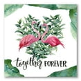 thumbnail image 1 of Designart ' Eucalyptus Leaves With Flamingo Floral Heart ' Traditional Canvas Wall Art Print, 1 of 4