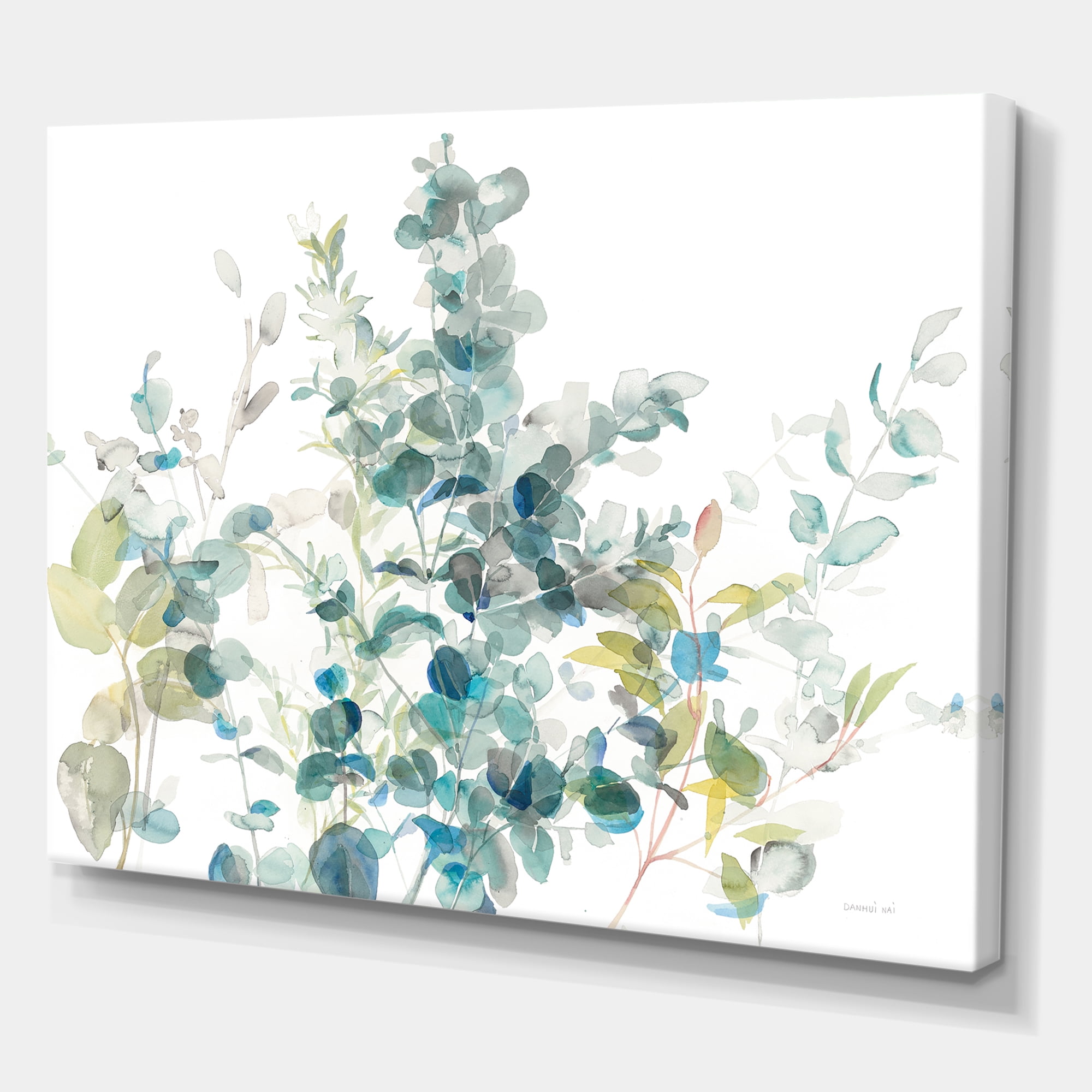 Designart 'Eucalyptus Natural Element' Farmhouse Canvas Art