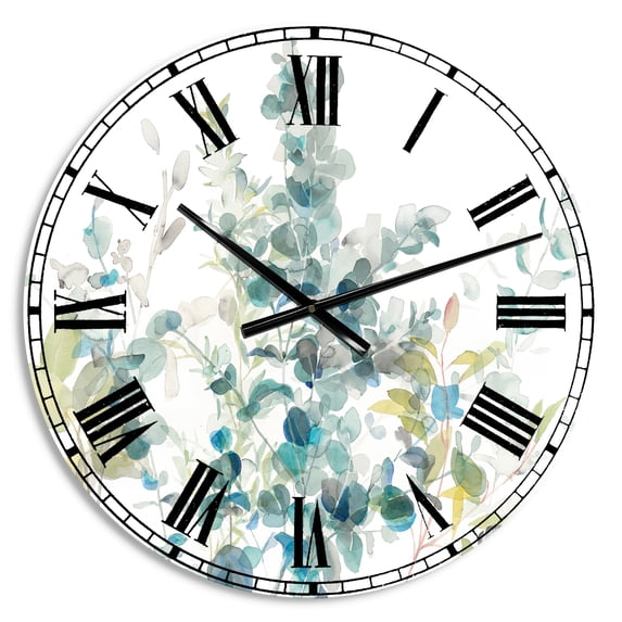Designart 'Eucalyptus Natural Element' Traditional wall clock