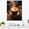 thumbnail image 1 of Designart "Euphoria In A Coffee Cup Espresso" Coffee Wall Art Living Room, 1 of 7