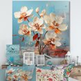 thumbnail image 1 of Designart "Euphoric Blue Orchid Abstraction I" Orchids Wall Art Living Room, 1 of 7