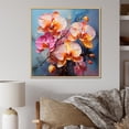 thumbnail image 1 of Designart "Euphoric Blue Orchid Abstraction II" Orchids Floater Framed Canvas Wall Art, 1 of 5