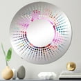 thumbnail image 1 of Designart "Euphoric Blue Orchid Abstraction" Orchid Starburst Round Wall Mirror - Floral Oval Printed Decorative Mirror - Multiple Color Options, 1 of 5