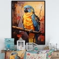 thumbnail image 1 of Designart "Euphoric Sunset Serenade Of Parrots I" Parrot Floater Framed Wall Art Prints, 1 of 5