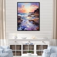thumbnail image 1 of Designart "Evening Sunset Tide in Yellow Hues III" Coastal Framed Wall Art - Coastal Yellow Coastal Sunset Bedroom Framed Canvas Wall Art, 1 of 6