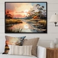 thumbnail image 1 of Designart "Everglades National Park Peach Forest" Landscapes Floater Framed Canvas Print, 1 of 7
