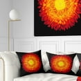 thumbnail image 1 of Designart Everlasting Straw Flower on Black - Flowers Throw Pillowwork - 18x18, 1 of 5
