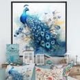 thumbnail image 1 of Designart "Every Feather'S Beauty In Peacocks II" Animals Peacock Floater Framed Wall Art Prints, 1 of 5