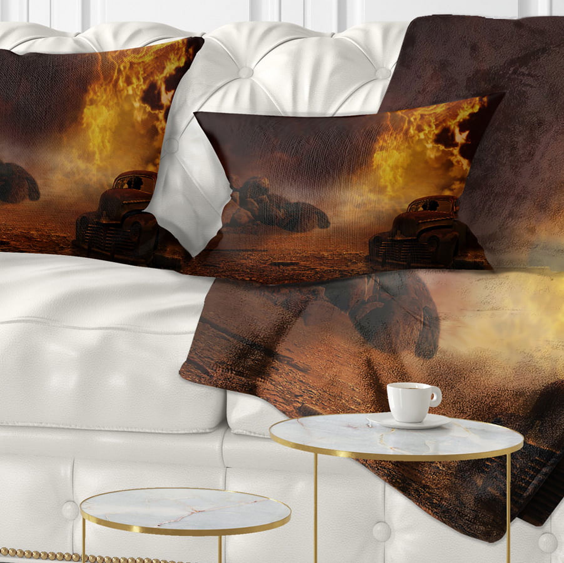 Designart Everything to End - Abstract Throw Pillow - 12x20