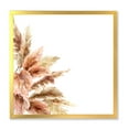 thumbnail image 1 of Designart 'Exotic Dry Pampas Grass On White Background' Traditional Framed Art Print, 1 of 4