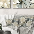 thumbnail image 1 of Designart "Exotic Floral Pattern in Grey and White" Floral Printed Throw Pillow, 1 of 5