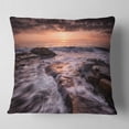 thumbnail image 1 of Designart Exotic Flow of Waters over Rocks - Seashore Throw Pillow - 16x16, 1 of 4