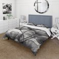 thumbnail image 1 of Designart "Exotic Ginkgo Leaf Oasis II" Floral Leaves Bedding Covert Set - Leaves Grey Floral Bed Set With 2 Shams, 1 of 6