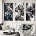 thumbnail image 1 of Designart "Exotic Ginkgo Leaf Oasis III" Floral Leaves Framed Wall Art Set Of 3 - Grey Leaves Frame Canvas Set For Living Room Decor, 1 of 7