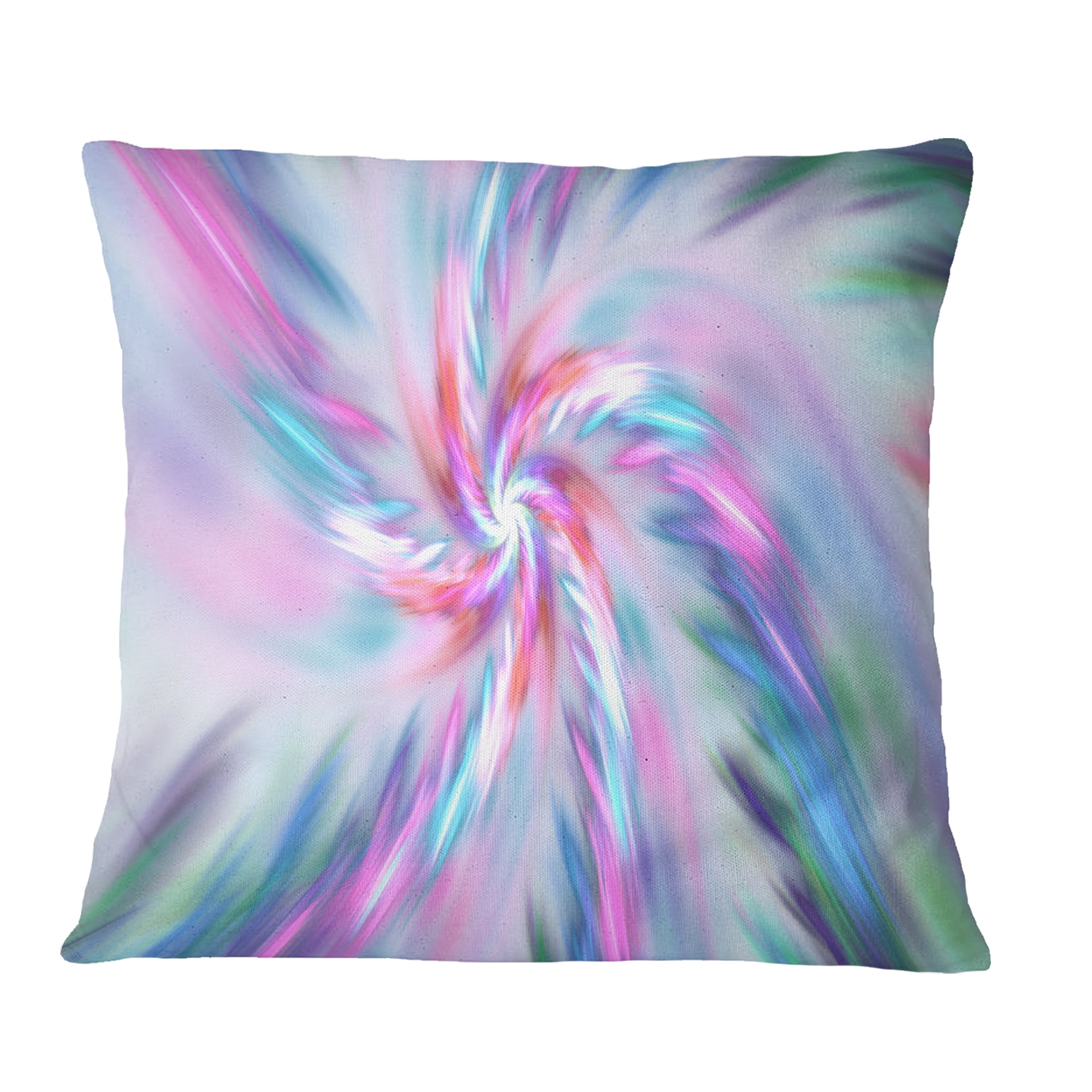 Designart Exotic Light Blue Flower Petal Dance - Floral Throw Pillow - 16x16