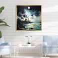 thumbnail image 1 of Designart "Exotic Palm Tree Landscape" Coastal Floater Framed Wall Decor, 1 of 5