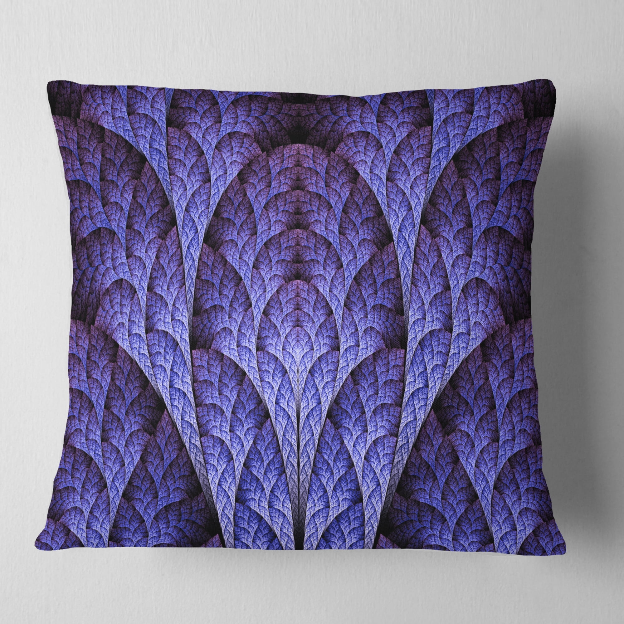 Designart Exotic Purple Biological Organism - Abstract Throw Pillow - 18x18