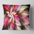 thumbnail image 1 of Designart Exotic Red Fractal Spiral Flower - Abstract Throw Pillow - 16x16, 1 of 4