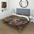 thumbnail image 1 of Designart "Exotic Weave I" Multicolor Paisley Bedding Covert Set - Bohemian & Eclectic Bed Set With 2 Shams, 1 of 5