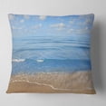 thumbnail image 1 of Designart Expansive Tropical Blue Beach - Seashore Throw Pillow - 18x18, 1 of 4