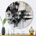 thumbnail image 1 of Designart "Exploring Black Marble s Depths III" Modern Geometric Metal Round Wall Art Prints, 1 of 5