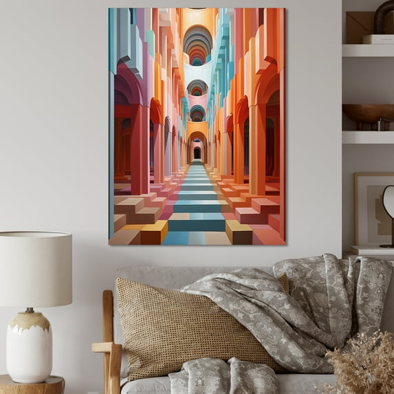 Designart "Exploring Optical Illusions in Op Art I" Abstract Canvas Print