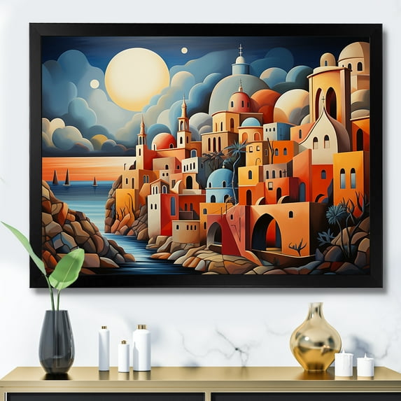 Designart "Exploring Sephardic Heritage in Judaism I" Spiritual Framed Wall Art Decor - Global Yellow Judaism Entryway Framed Wall Art