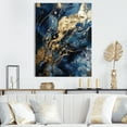 thumbnail image 1 of Designart "Exploring The Depths Of Blue Geode III" Abstract Marble Canvas Print, 1 of 5