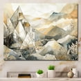 thumbnail image 1 of Designart "Exploring The Evolving Silver Mountains I" Landscape Modern Canvas Print, 1 of 5