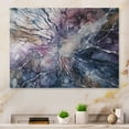 thumbnail image 1 of Designart "Exploring The Language Of Painting Purple II" Abstract Painting Metal Art Living Room, 1 of 5