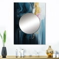 thumbnail image 1 of Designart "Exploring The Unseen Pink and Blue I" Modern Geometric Mirror Wall Decor - Modern Pink Abstract Living Room Wall Mirror Art - 32" x 24" Inch, 1 of 5
