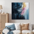 thumbnail image 1 of Designart "Exploring The Unseen Pink and Blue I" Modern Geometric Metal Wall Decor, 1 of 5