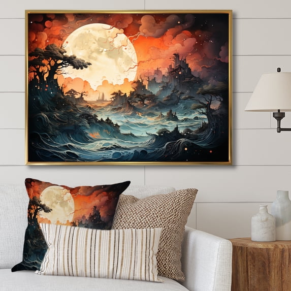 Designart "Exploring the Cosmos" Modern Floater Framed Wall Art Print