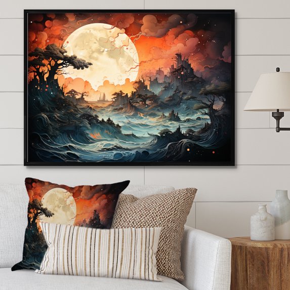 Designart "Exploring the Cosmos" Modern Floater Framed Wall Art Print