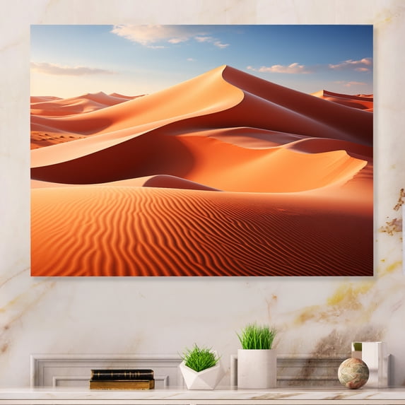 Designart "Exploring the Vastness of the Desert II" Landscapes Metal Art Print