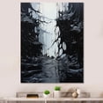 thumbnail image 1 of Designart "Explosion Of Black And White Ink I" Drip Painting Canvas Art Print, 1 of 7