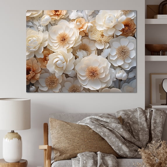 Designart "Explosion Of Petals IV" Ranunculus Canvas Art Print