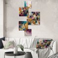 thumbnail image 1 of Designart "Explosive Gold Triangular Elegance I" Modern Geometric Metal Art Living Room Set, 1 of 5