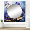 thumbnail image 1 of Designart "Expressing Wildly" Violets Purple Large Square Mirror - Square Bedroom Mirror Printed Wall Decor - Traditional Square Printed Wall Mirror Art, 1 of 5