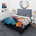 thumbnail image 1 of Designart "Expression of Blue and Pink Paint Ink I" Abstract Fractal Bedding Covert Set - Abstract Colorful Modern Bed Set With 2 Shams, 1 of 5