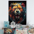thumbnail image 1 of Designart "Expressionist Grizzly Bear Representation II" Animals Bear Floater Framed Wall Decor, 1 of 5