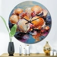 thumbnail image 1 of Designart "Expressionist Seashells composition I" Animals Oversized Wall Clock, 1 of 5