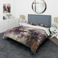 thumbnail image 1 of Designart "Expressions of Modernism V" Modern Midcentury Bedding Covert Set - Abstract Midcentury Purple Abstract Bed Set With 2 Shams, 1 of 1
