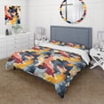 thumbnail image 1 of Designart "Expressive Artistic Splendor" Yellow Camouflage Bedding Covert Set - Modern & Contemporary Bed Set With 2 Shams, 1 of 5